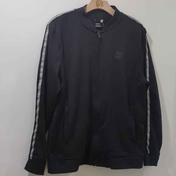Under Armour Men's Sports Tricot Full Zip Track Jacket Black Size L - Picture 2 of 8